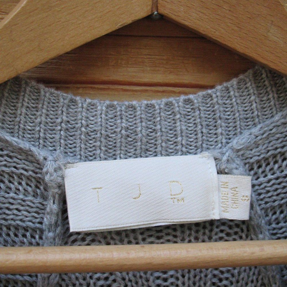 TJD Gray Duster Cardigan Sweater - Picture 7 of 8